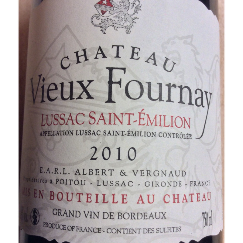 LUSSAC SAINT EMILION CHATEAU VIEUX FOURNAY 2016