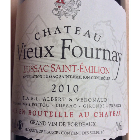 LUSSAC SAINT EMILION CHATEAU VIEUX FOURNAY 2016