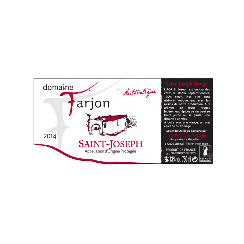 SAINT JOSEPH ROUGE DOMAINE THIERRY FARJON - AUTHENTIQUE 2021